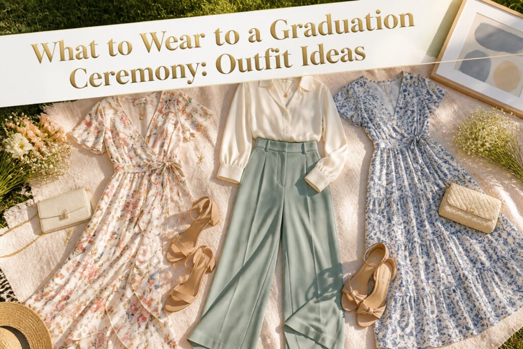 A well-dressed individual preparing for a graduation ceremony.